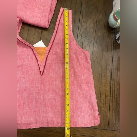 Two piece Liz & Jane Linen Pink Sleeveless Blouse & Maxi Skirt, Size Medium NWT - Picture 11 of 15
